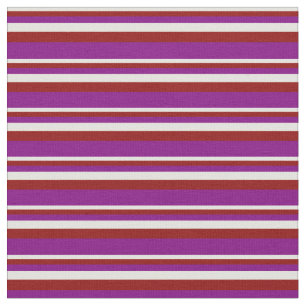 Tela Rayas amarillas, rojas oscuras y violetas