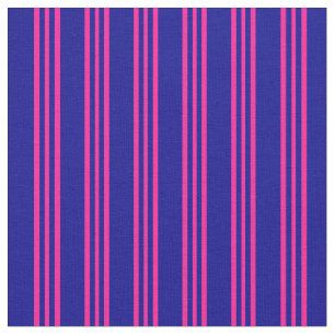 Tela Rayas azul oscuro y rosadas profundas