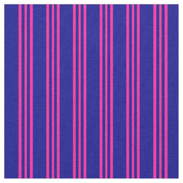 Tela Rayas azul oscuro y rosadas profundas (De cerca)