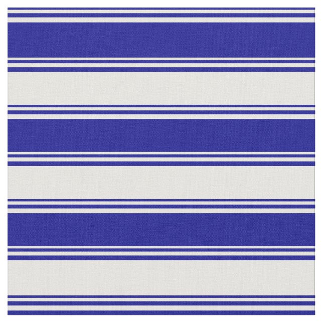 Tela Rayas azul y blanco oscuras (De cerca)