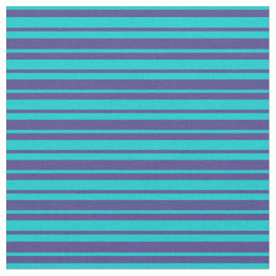 Tela Rayas azules de pizarra oscura y turquesa oscura