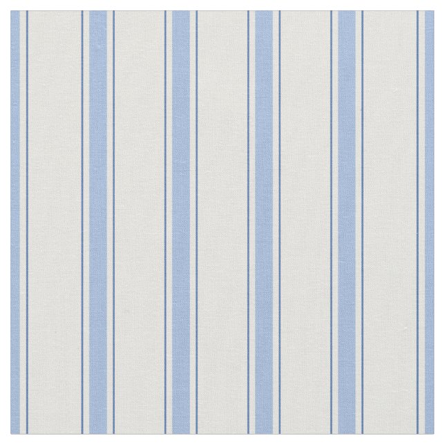 Tela Rayas Azules y Blanco Deslucido (De cerca)