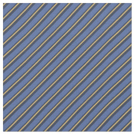 Tela Rayas azules y doradas