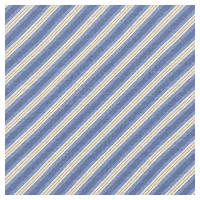 Tela Rayas azules y doradas (De cerca)
