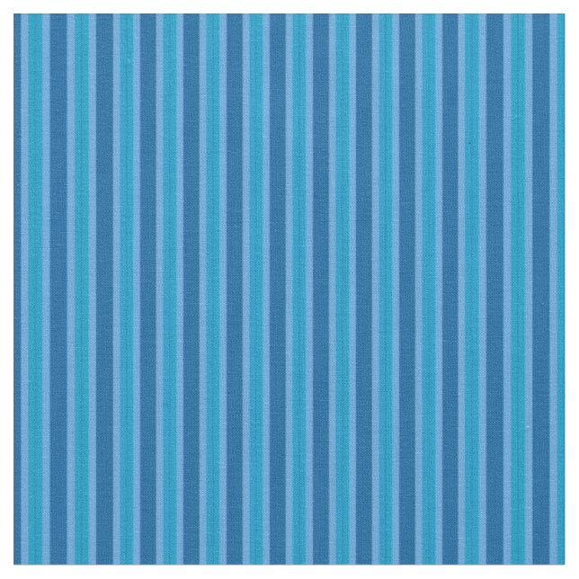 Tela Rayas azules y turquesas (De cerca)