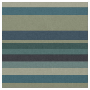 Tela Rayas beige, azul, verde y negro