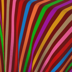 Tela Rayas Coloridas Sobre Diseño De Patrón Rojo