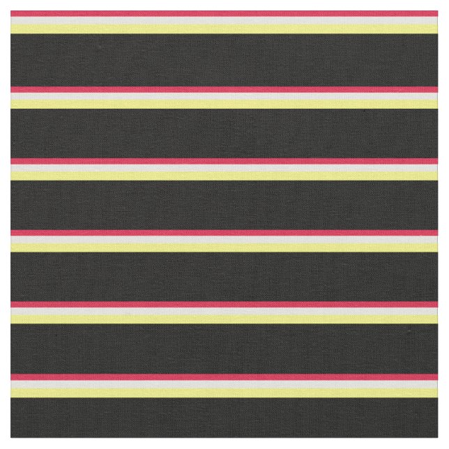 Tela Rayas Crimson, amarillo claro, amarillo y negro (De cerca)