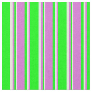 Tela Rayas de cal, orquídea y crema de menta