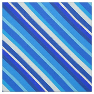 Tela Rayas de caramelo estratificadas - cobalto y azul 