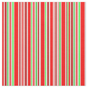 Tela Rayas de Caramelo Navideño Rojo Verde Blanco