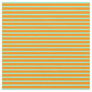 Tela Rayas de color Naranja oscuro y acuamarina