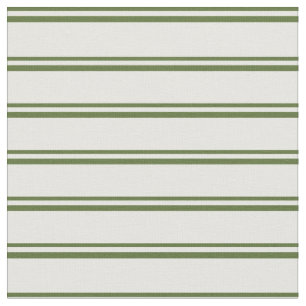 Tela Rayas de color verde oliva oscuro y crema de menta