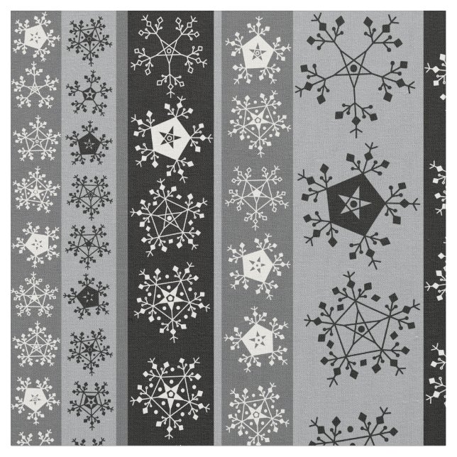 Tela Rayas de copo de nieve (De cerca)