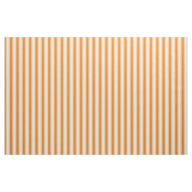 Tela rayas de cosecha de naranja y crema ("Cuarto gordo" (fat quarter))