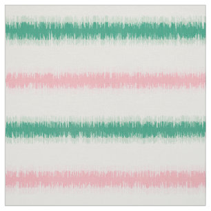 Tela rayas de ikat verde rosa texturadas modernas patte