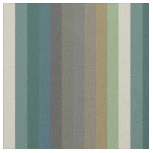 Tela Rayas de verde musgo y azul turquesa de bosque