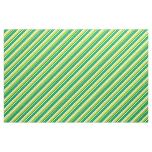 Tela Rayas diagonales verdes (Yarda)
