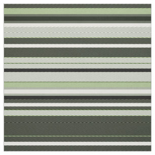 Tela rayas grises, verdes y blancas.
