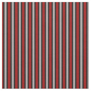 Tela Rayas grises y negras rojas