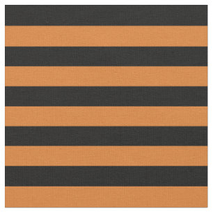 Tela Rayas horizontales negras naranja tamaño media pul