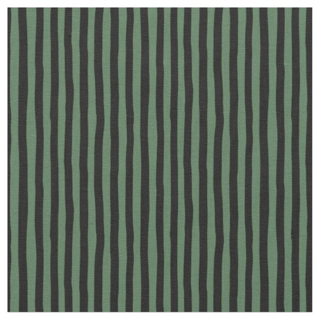 Tela Rayas irregulares Green & Black (De cerca)