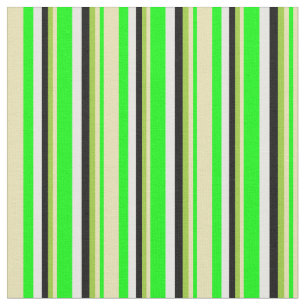 Tela Rayas Lime, Tan, Green, Black and White