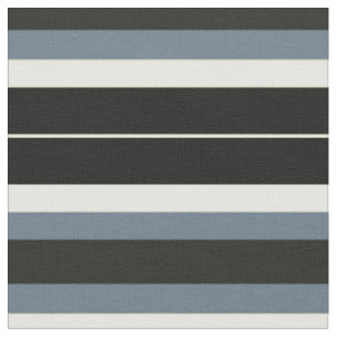 Tela rayas negras, blancas y azul polvoriento