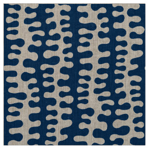 Tela Rayas orgánicas - estilo índigo