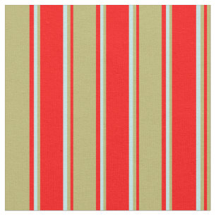 Tela Rayas rojas, oscuras caqui y turquesas