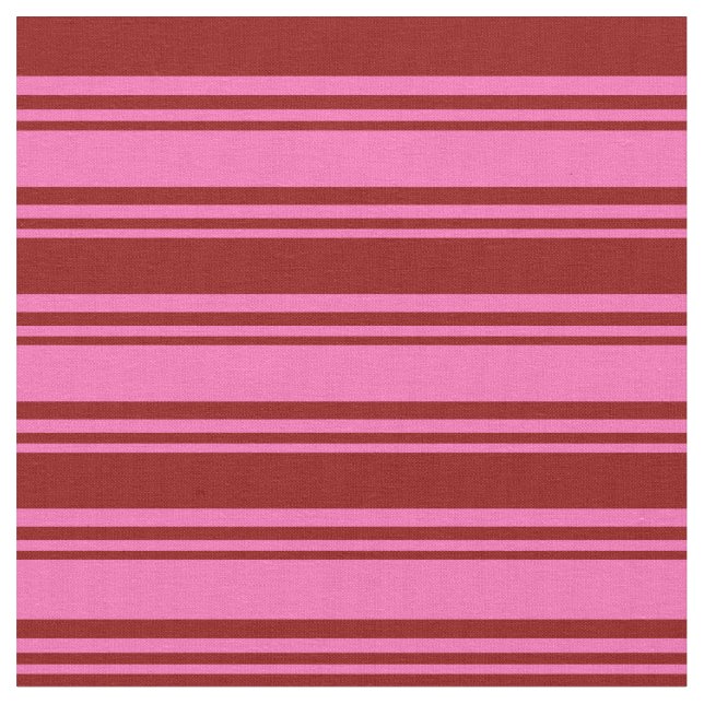 Tela Rayas rojas rosadas y oscuras (De cerca)