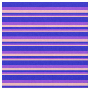 Tela Rayas rosa claro, morado y azul