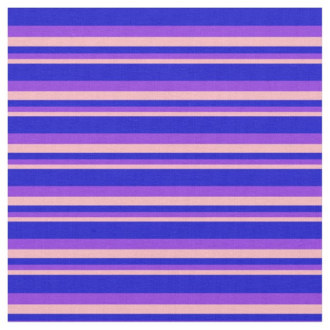 Tela Rayas rosa claro, morado y azul (De cerca)