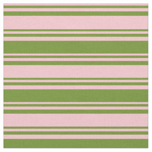 Tela Rayas rosadas y verdes
