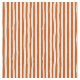 Tela Rayas torcidas de naranja oscuro y blanco