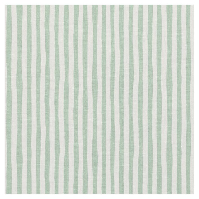 Tela Rayas torcidas verde claro y blanco (De cerca)