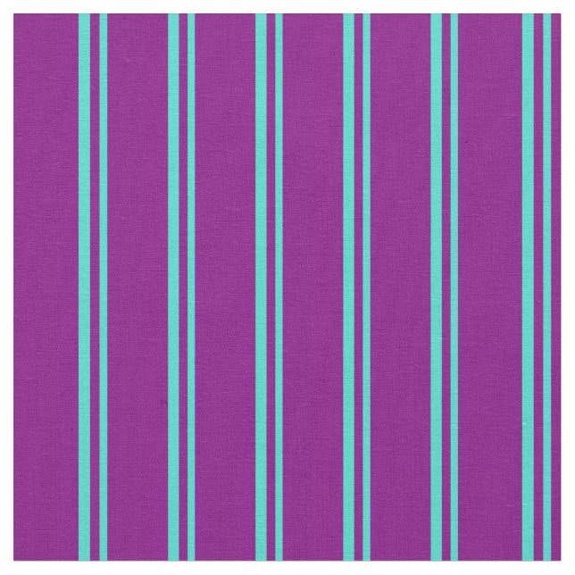 Tela Rayas turquesa y violeta (De cerca)