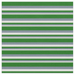 Tela Rayas verdes blancas, pizarra y oscuras