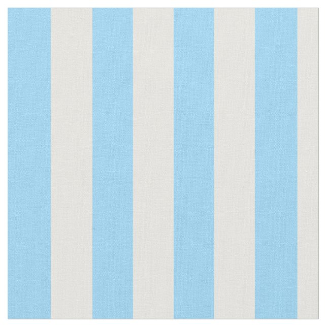 Tela Rayas verticales del azul de cielo y blancas (De cerca)