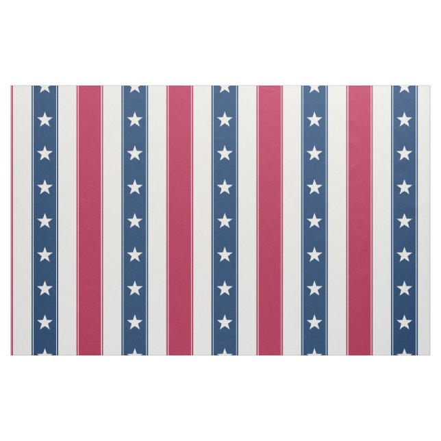 Tela Rayas y Estrellas Patrióticas (escala vertical gra ("Cuarto gordo" (fat quarter))