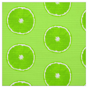 Tela Rebanadas de la cal del arte pop - verde lima