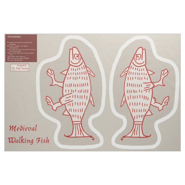 Tela Recorte DIY & Sew Pescado Medieval Walking (Yarda)