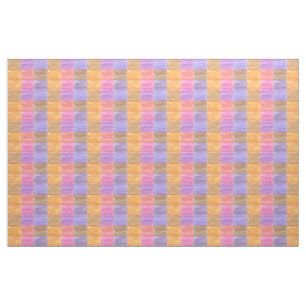 Tela Rectangle Blends Naranja Tejido Púrpura Rosa