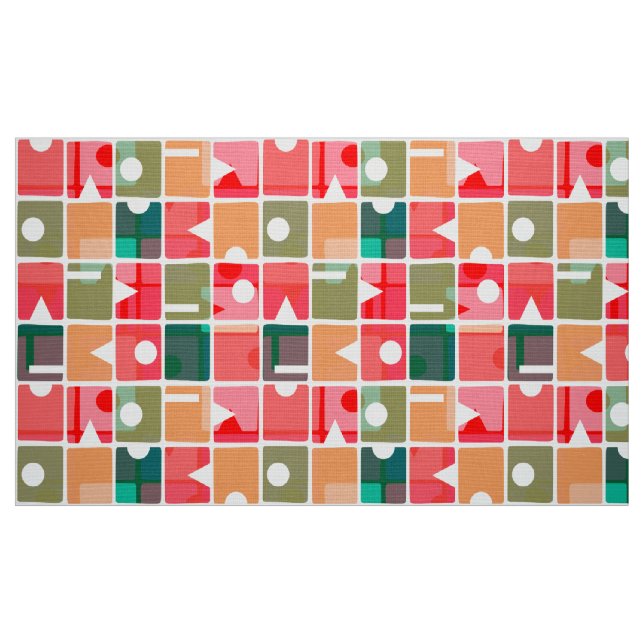 Tela Rectángulos Abstracto 120623 ("Cuarto gordo" (fat quarter))