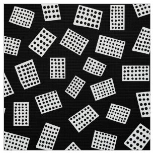 Tela Rectángulos abstractos 081122 - Blanco sobre negro