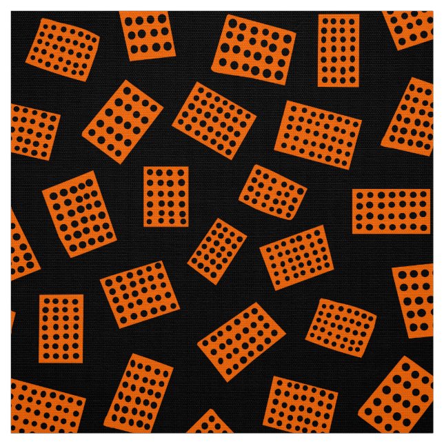 Tela Rectángulos abstractos 081122 - Naranja en negro (Retal)