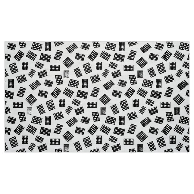 Tela Rectángulos abstractos 081122 - Negro sobre blanco ("Cuarto gordo" (fat quarter))