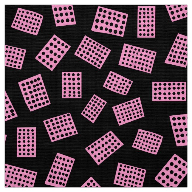 Tela Rectángulos abstractos 081122 - Rosa en negro (Retal)