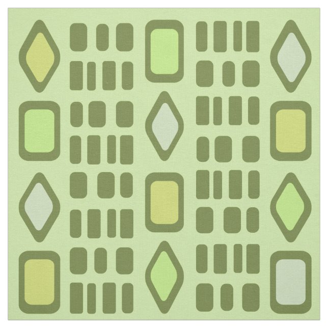 Tela Rectángulos de diamantes retro Chartreuse (Retal)