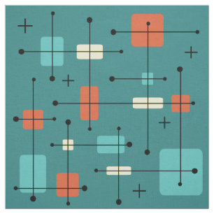 Tela Rectángulos redondeados Cuadrados Verde azulados